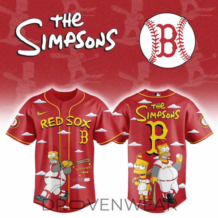 Boston Red Sox The Simpsons 2026 Limited Edition Jersey x Jogger x Cap - Image 5