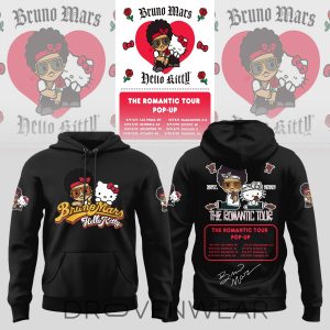 Bruno Mars Hello Kitty Romantic Tour Exclusive Graphic Tee by Drovenwear.com