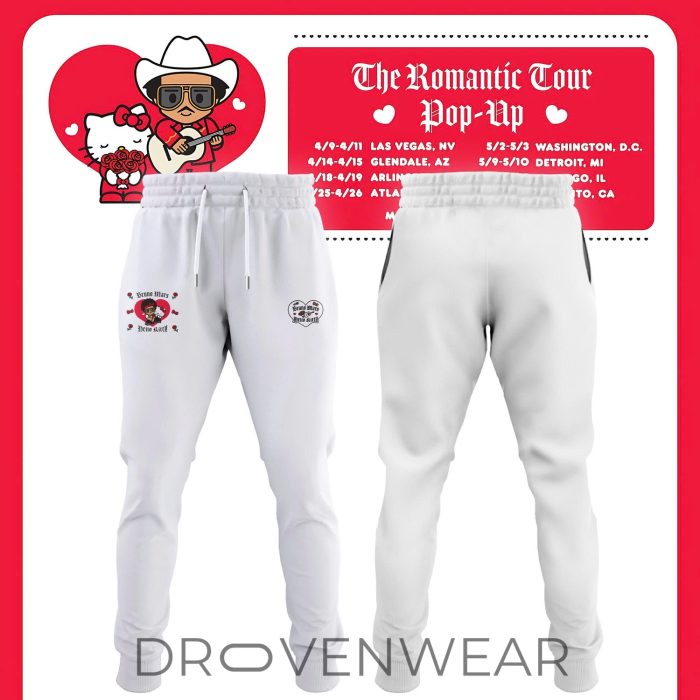 Bruno Mars Hello Kitty Romantic Tour Music Baseball Jersey - Image 5