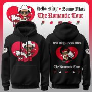 Bruno Mars x Hello kitty "The Romantic Tour" Black Hoodie