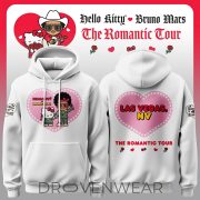 Bruno Mars x Hello kitty "The Romantic Tour" Pink White Hoodie