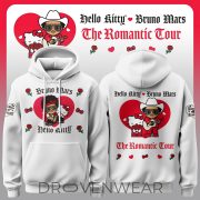 Bruno Mars x Hello kitty "The Romantic Tour" Red White Hoodie