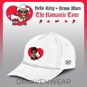Bruno Mars x Hello kitty "The Romantic Tour" Red White Hoodie - Image 3