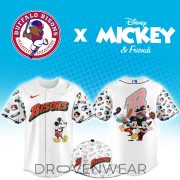 Buffalo Bisons Mickey Mouse Theme Night Baseball Jersey