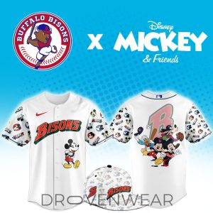Buffalo Bisons Mickey Mouse Theme Night Baseball Jersey by Drovenwear.com