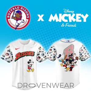 Buffalo Bisons Mickey Mouse Theme Night Baseball Jersey by Drovenwear.com
