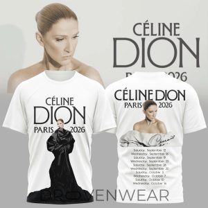 Celine Dion Paris 2026 Tour 3D Tshirt Limited Edition by Drovenwear.com