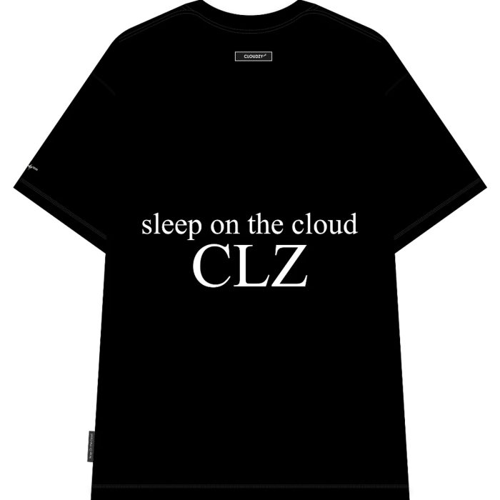 Cloudzy Angry Bunny Graphic Tee - Cute Snowball Cartoon Oversized Black Streetwear T-Shirt - Image 2