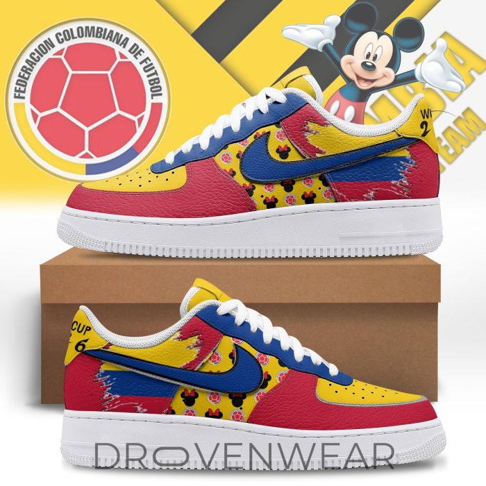 Colombia Soccer 2026 World Cup Mickey Mouse Air Force 1 Sneakers - Image 2