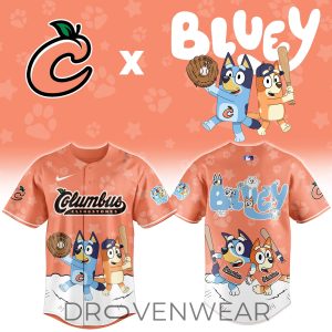 Columbus Clingstones Bluey Night Game Limited Jersey by Drovenwear.com