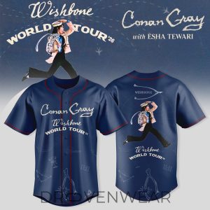 Conan Gray Wishbone World Tour 2026 Limited Baseball Jersey by Drovenwear.com