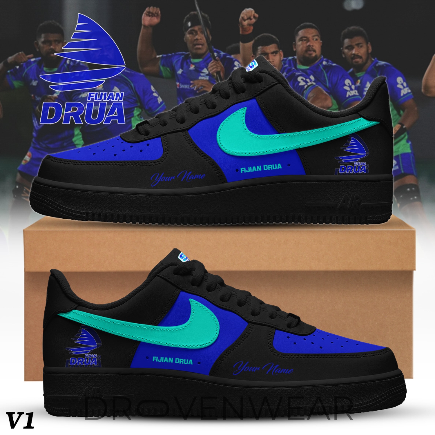 Custom Low Top Sneakers – Fijian Drua Edition Custom Low Top Sneakers – Fijian Drua Edition