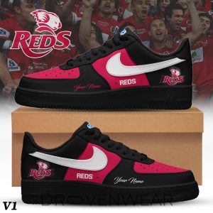 Custom Low Top Sneakers Queensland Reds Edition by Drovenwear.com