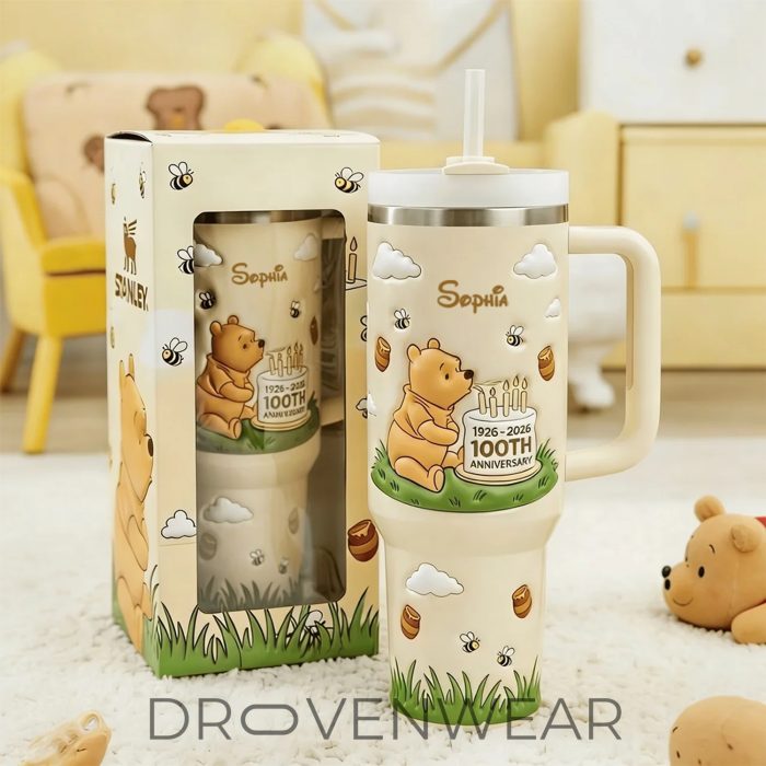 DSNY Honey Bear Celebrate 100th Anniversary - Personalized Tumbler - Gift For Movie Fans - Image 2