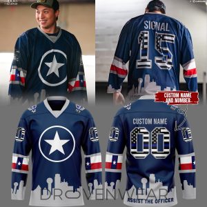 Dallas Stars Robo Assist The Officer Custom Jersey by Drovenwear.com