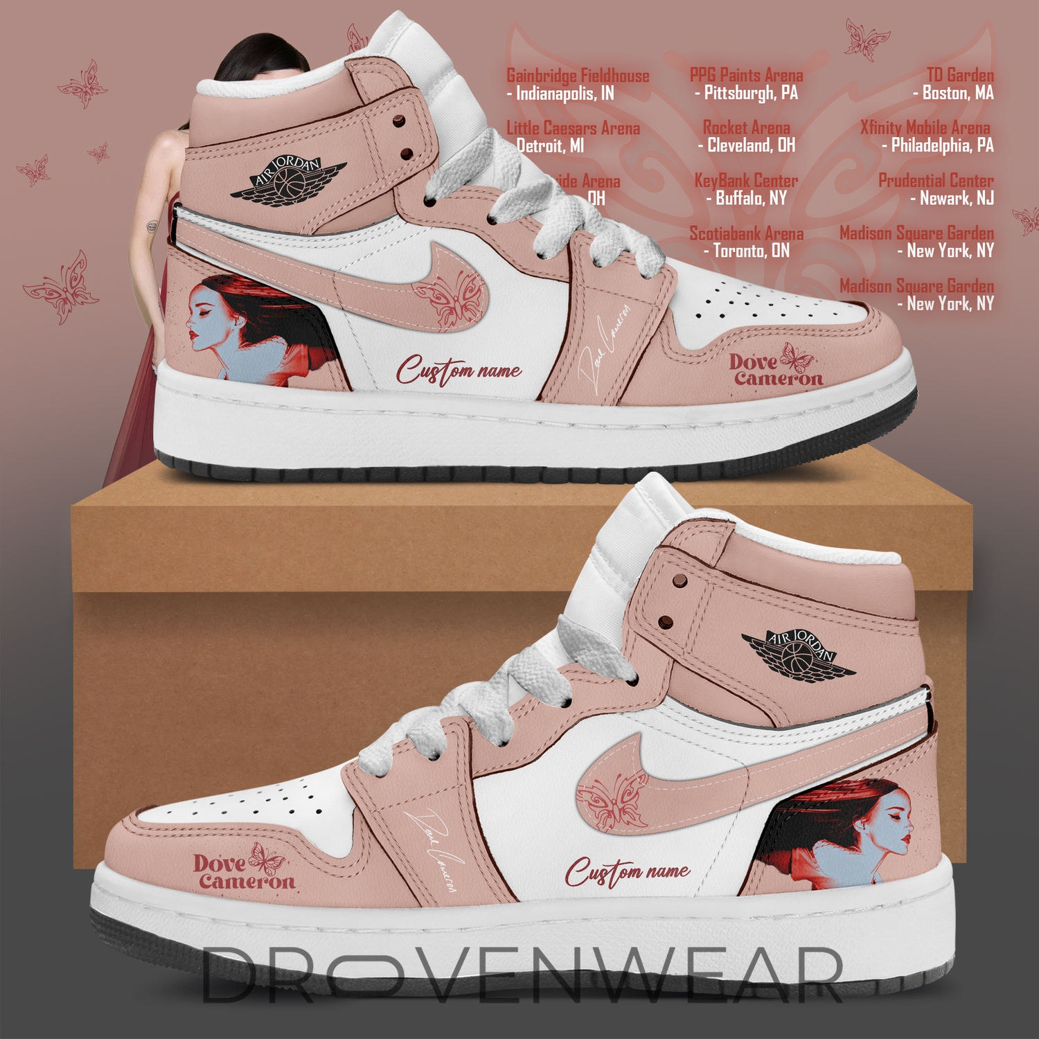 Dove Cameron 2026 Tour Merch The First Time AJ1 Sneaker Dove Cameron 2026 Tour Merch The First Time AJ1 Sneaker