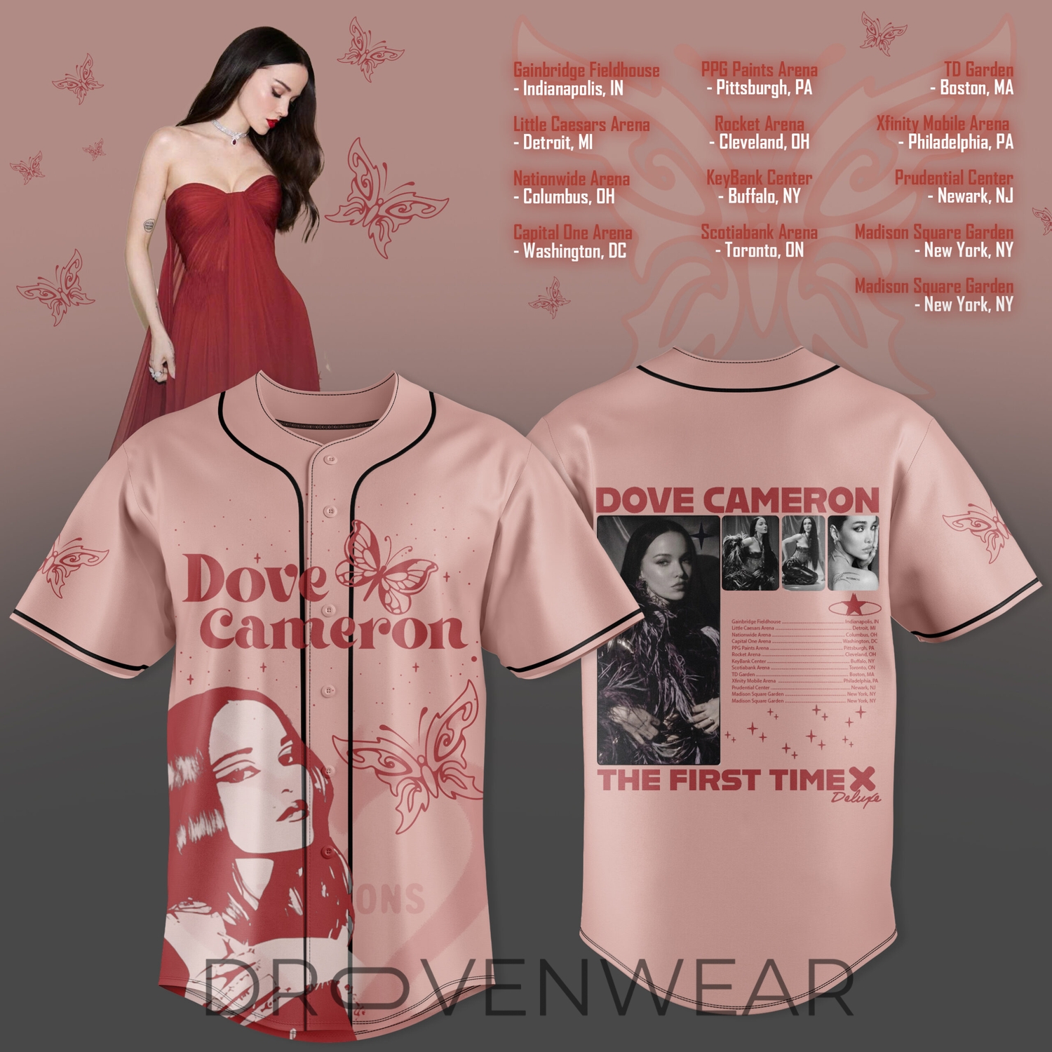 Dove Cameron 2026 Tour Merch The First Time Jersey Dove Cameron 2026 Tour Merch The First Time Jersey