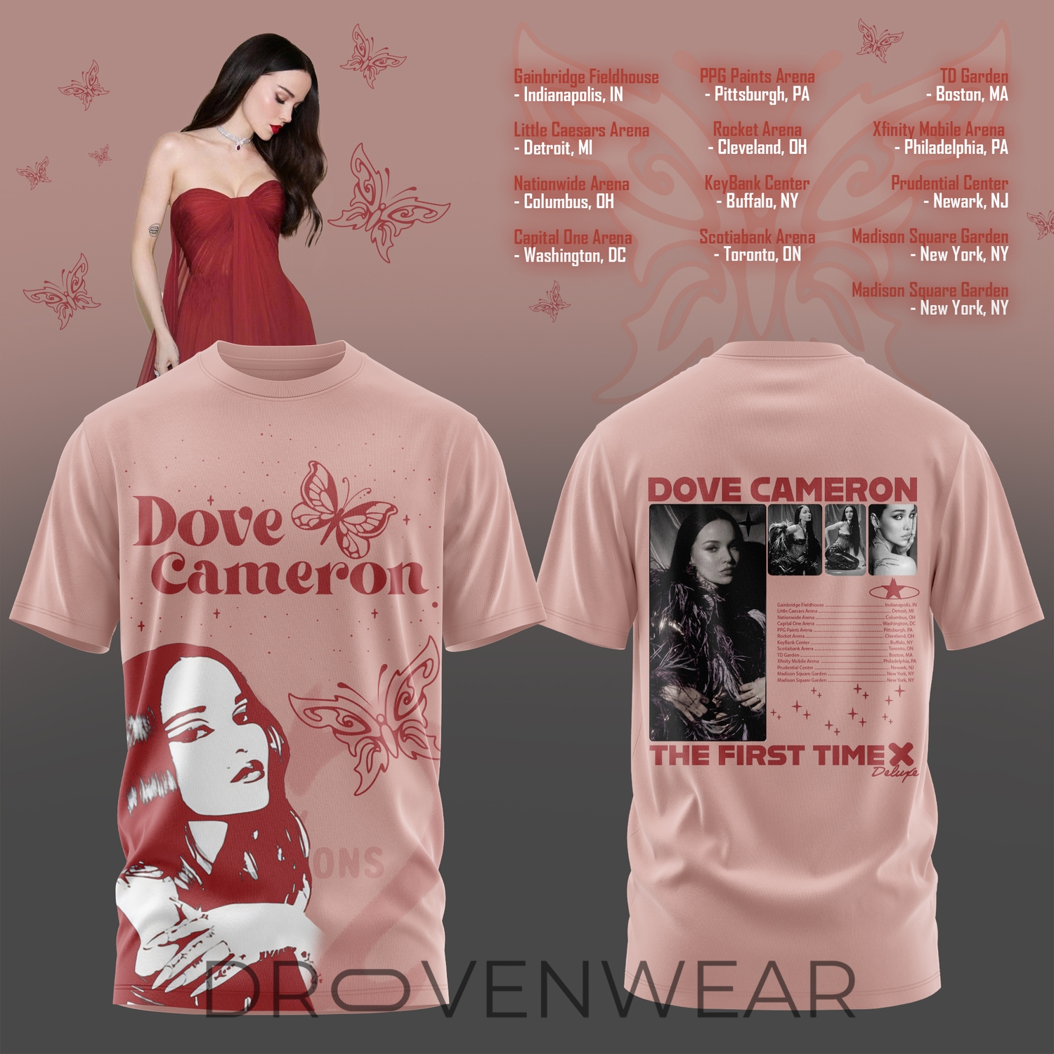 Dove Cameron 2026 Tour Merch The First Time T-shirt Dove Cameron 2026 Tour Merch The First Time T-shirt