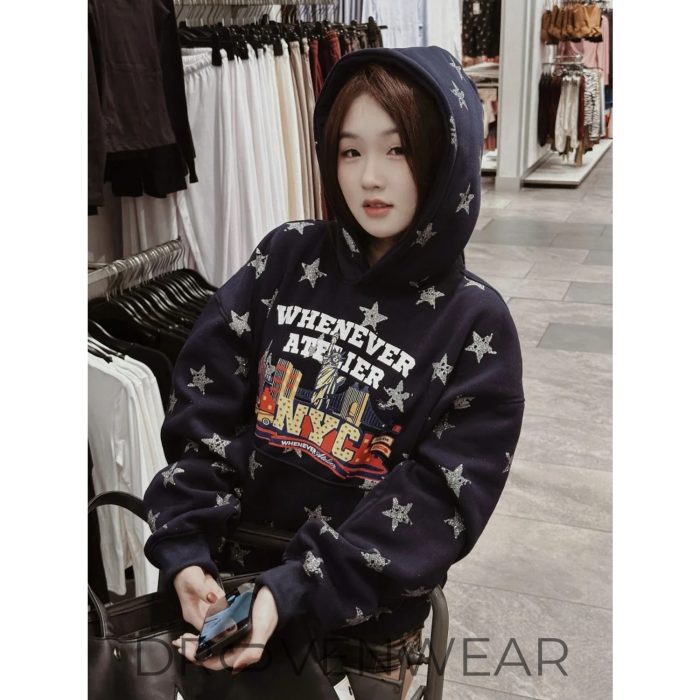 Drovenwear NYC Stars Graphic Hoodie – Vintage Cityscape Streetwear Pullover - Image 4
