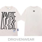 Drovenwear Never Too Late Wavy Typography Graphic T-Shirt – Abstract Motivational Streetwear Tee - Image 4