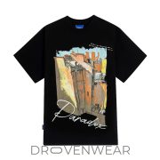 Drovenwear Paradox Urban Sketch Graphic T-Shirt – Vintage Architecture Streetwear Tee