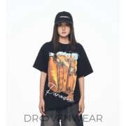 Drovenwear Paradox Urban Sketch Graphic T-Shirt – Vintage Architecture Streetwear Tee - Image 3
