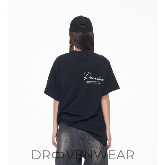 Drovenwear Paradox Urban Sketch Graphic T-Shirt – Vintage Architecture Streetwear Tee - Image 4
