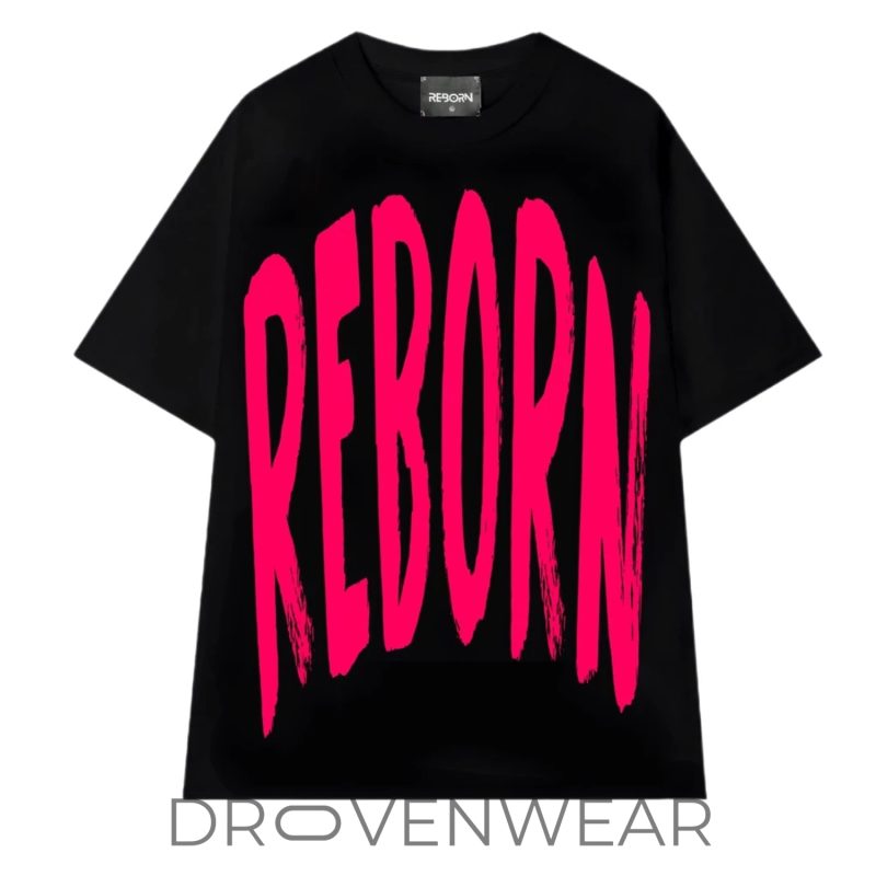 Drovenwear-Reborn-Bold-Typography-Graphic-TShirt-Neon-Pink-Streetwear-Statement-Tee-1.jpg