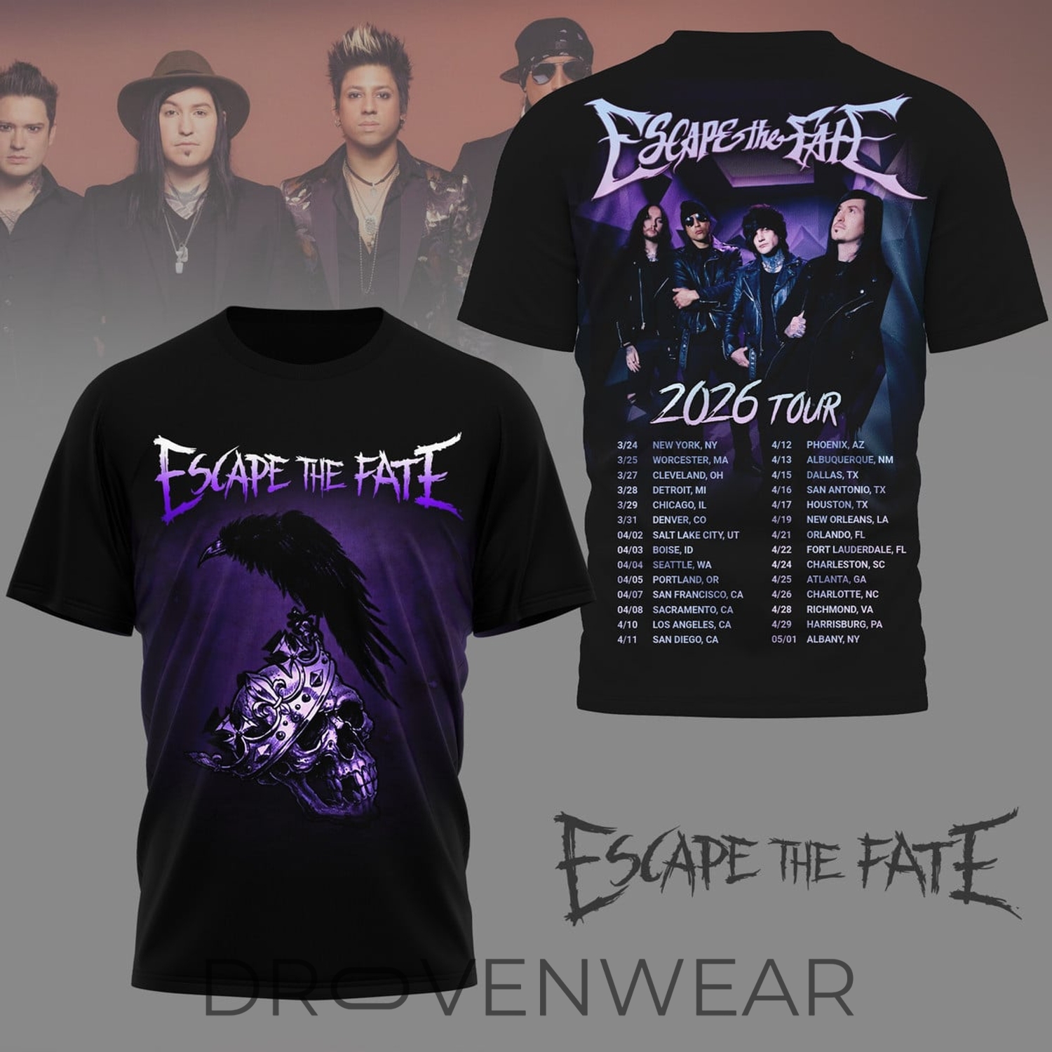 Escape The Fate Tour 2026 Limited Edition Shirt Escape The Fate Tour 2026 Limited Edition Shirt
