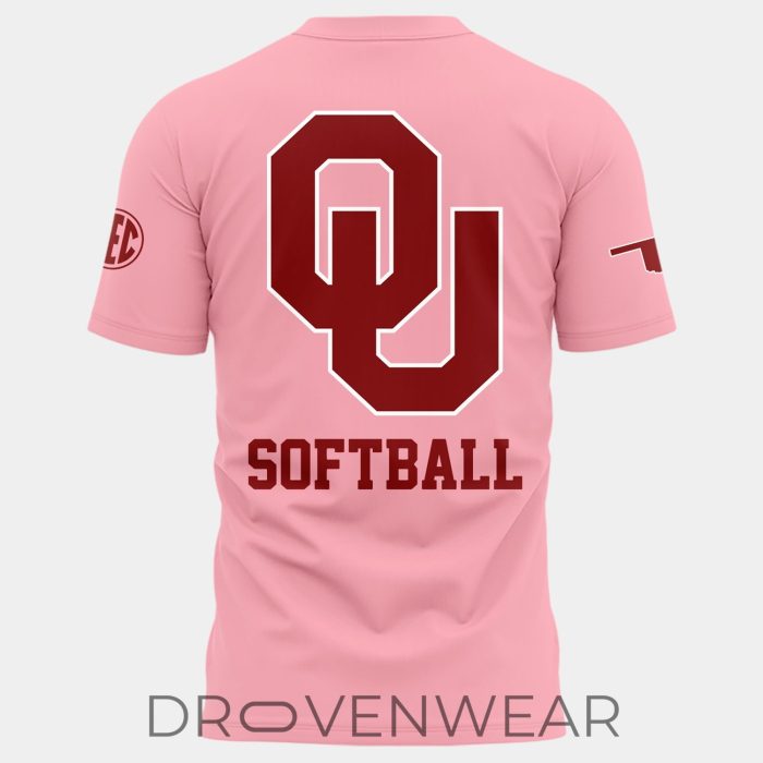 Exclusive T-Shirt Pink for fans Oklahoma Sooners softball! - Image 3