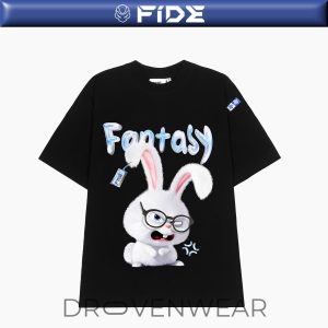 FIDE Fantasy Angry Bunny Graphic Oversized TShirt by Drovenwear.com