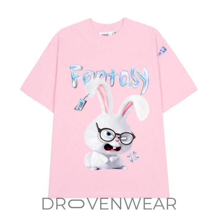 FIDE Fantasy Angry Bunny Graphic Oversized T-Shirt - Image 2