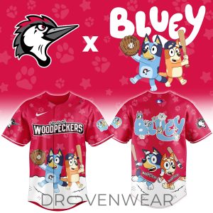 Fayetteville Woodpeckers Bluey Night Game Limited Jersey by Drovenwear.com