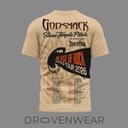 Godsmack - The Rise of Rock World Tour 2026 3D Shirt - Image 3