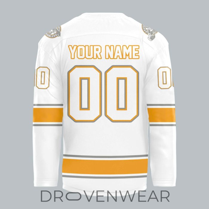 Green Bay Gamblers 2026 Throwback White Out Hockey Jersey - Image 3