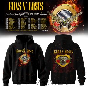 Guns N Roses 2026 Tour Black Hoodie Is Here Limited Edition by Drovenwear.com