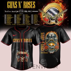 Guns N Roses 2026 Tour Black Jersey Is Here Limited Edition by Drovenwear.com