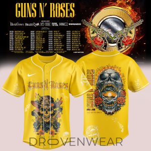Guns N Roses 2026 Tour Yellow Jersey Is Here Limited Edition by Drovenwear.com