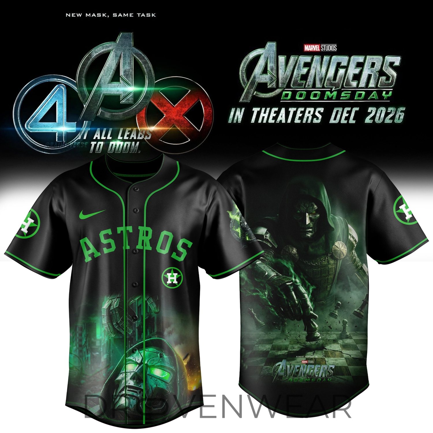 Houston Astros MLB x Avengers Doomsday 2026 Doctor Doom Limited Jersey Houston Astros MLB x Avengers Doomsday 2026 Doctor Doom Limited Jersey