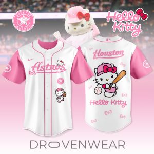 Houston Astros MLB x Hello Kitty Night Limited Pink Jersey by Drovenwear.com