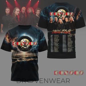 Kansas Band 2026 Tour Concert Graphic Tee by Drovenwear.com