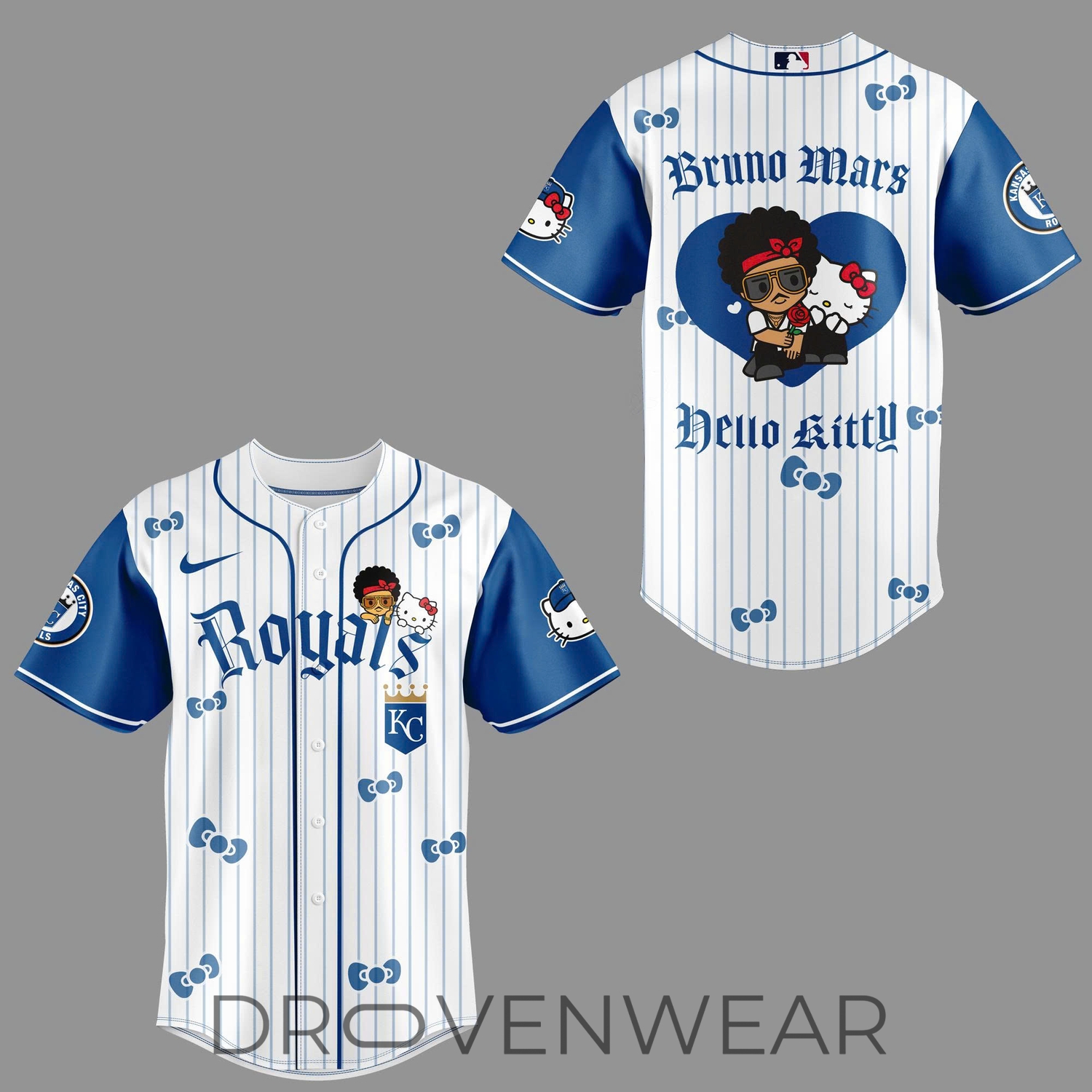 Kansas City Royals x BRUNO MARS x HELLO KITTY Blue Jersey | Jogger | Cap Kansas City Royals x BRUNO MARS x HELLO KITTY Blue Jersey | Jogger | Cap
