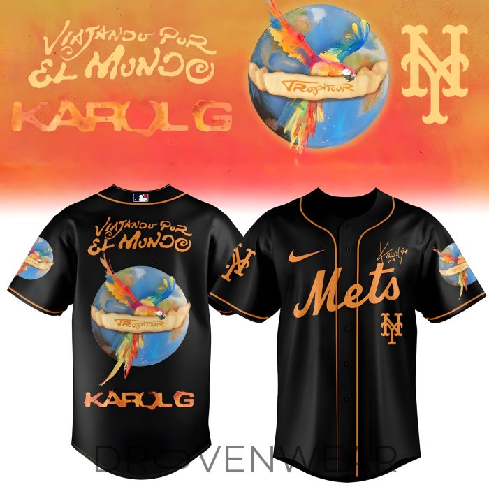 Karol G x Baseball - Nos Vamos de Tour Black Jersey (All Team) - Image 3