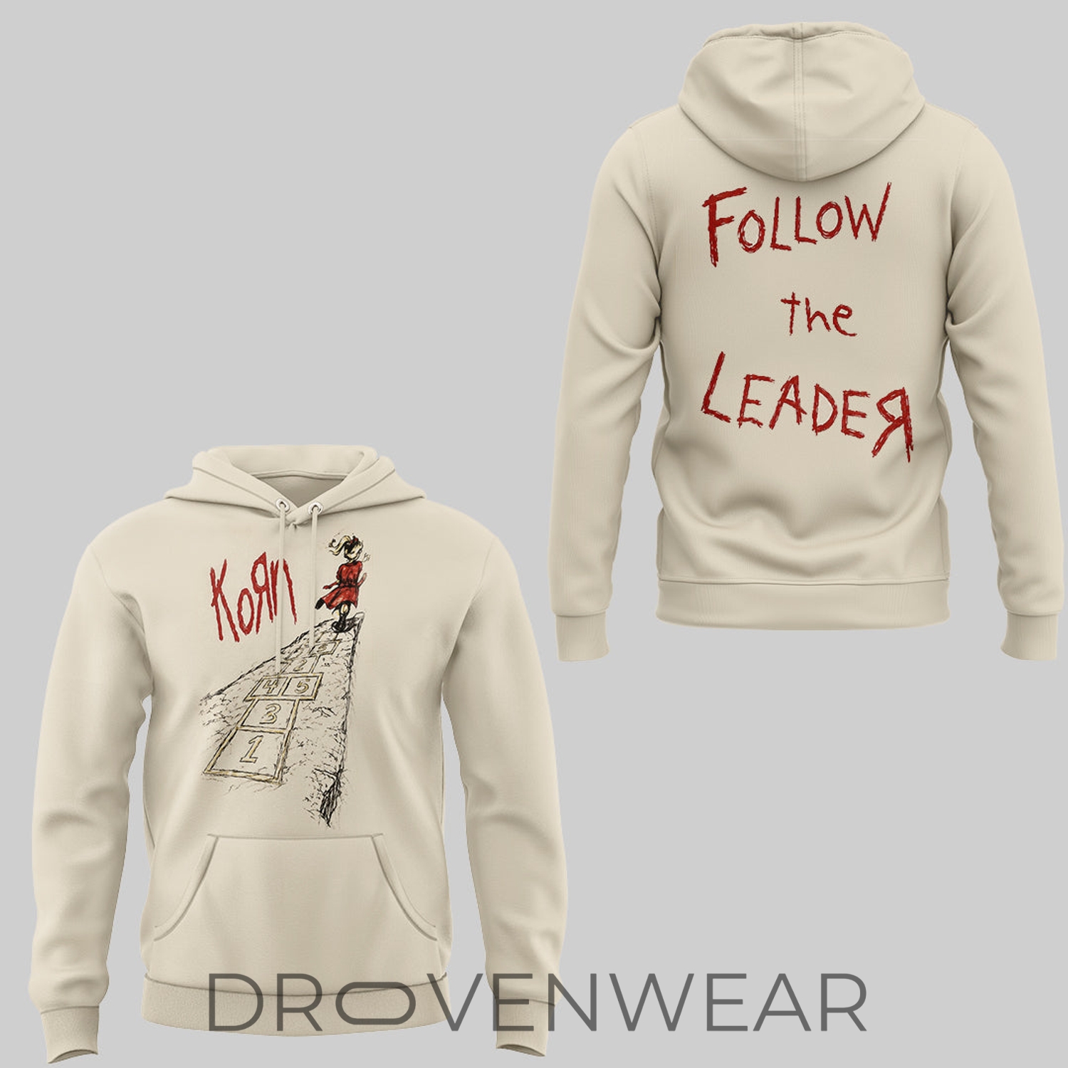 Korn Unisex T-Shirt: Follow The Leader Hopscotch - Official Licensed Merch Hoodie Korn Unisex T-Shirt: Follow The Leader Hopscotch - Official Licensed Merch Hoodie