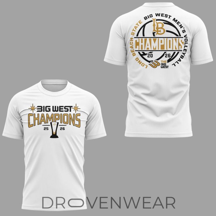 Limited Edition 2026 Big West Men’s Volleyball Champions 🏐🏆 Shirt - Image 2