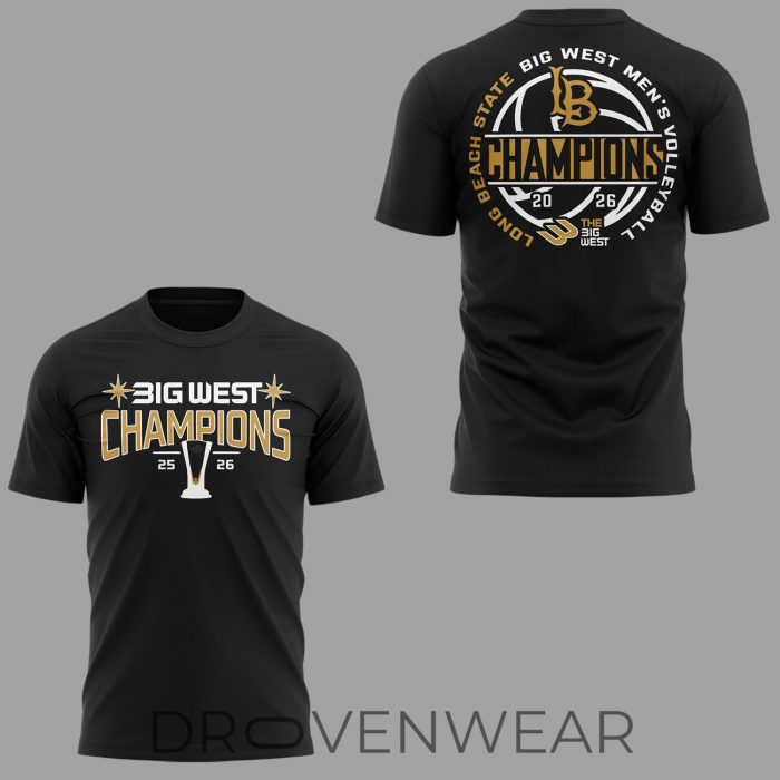 Limited Edition 2026 Big West Men’s Volleyball Champions 🏐🏆 Shirt - Image 6