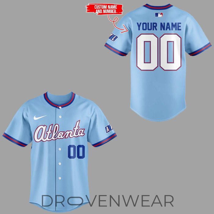 Limited Edition Atlanta Braves City Connect Custom Jersey - Image 2