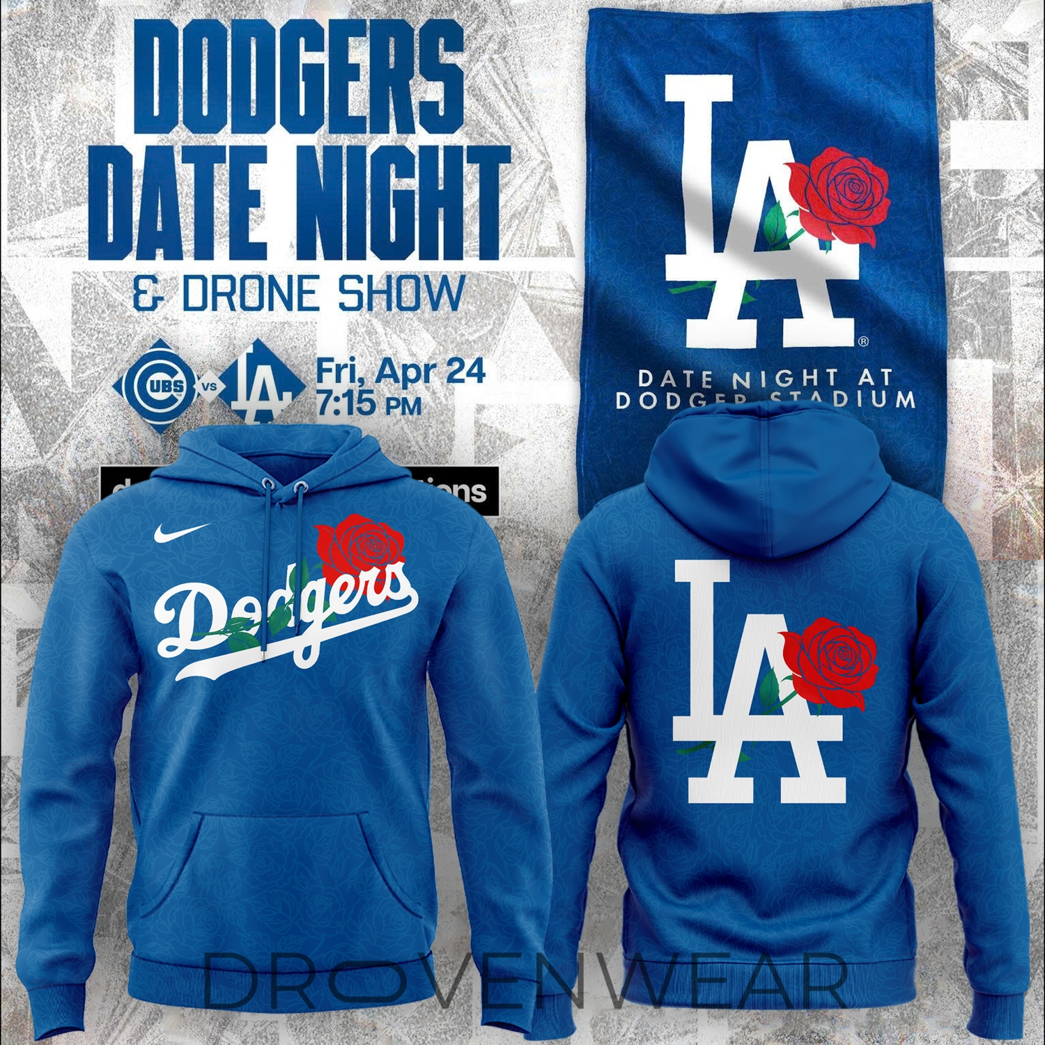 Limited Edition Los Angeles Dodgers Date Night Hoodie Limited Edition Los Angeles Dodgers Date Night Hoodie