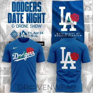 Limited Edition Los Angeles Dodgers Date Night Tshirt by Drovenwear.com