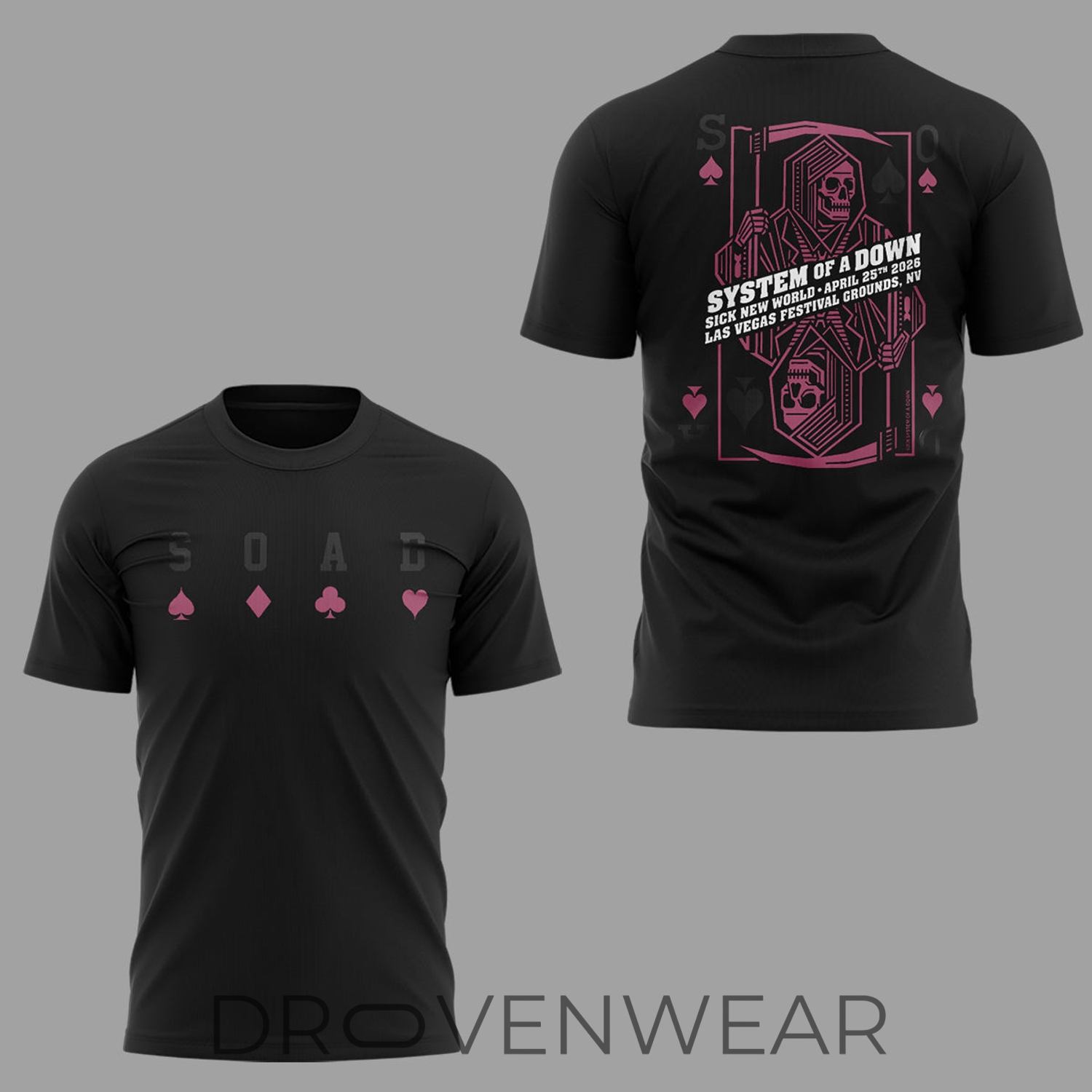 Limited Edition System Of A Down Sick New World April 25, 2026, In Las Vegas NV T-shirt Limited Edition System Of A Down Sick New World April 25, 2026, In Las Vegas NV T-shirt